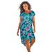 Plus Size Women's High-Low Cover Up by Swim 365 in Mediterranean Floral (Size 18/20) Swimsuit Cover Up