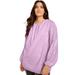 Plus Size Women's Sequin Boatneck Top by June+Vie in Orchid Pink (Size 22/24)