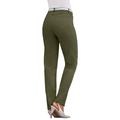 Plus Size Women's Invisible Stretch® Contour Straight-Leg Jean by Denim 24/7 in Dark Olive Green (Size 36 W)