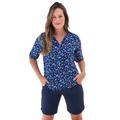 Plus Size Women's Three-Quarter Sleeve Swim Tee by Swim 365 in Blue Dots (Size 38/40) Rash Guard