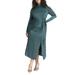 Plus Size Women's Funnel Neck Midi Dress by ELOQUII in Rainforest Green (Size 16)