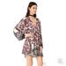 Free People Dresses | Free People Women's Multicolor Paisley Say You Love Me Mini Dress V Neck Medium | Color: Cream/Red | Size: M