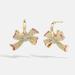 Coach Jewelry | Coach Multicolor Bow Shaped Earrings,Gold Nwt | Color: Gold | Size: Os