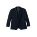 Men's Big & Tall Tipped knit top blazer by KingSize in Black (Size 56)