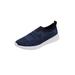 Extra Wide Width Men's Athletic Knit Stretch Sneaker by KingSize in Navy Marl (Size 10 1/2 EW)