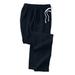 Men's Big & Tall Quilted open bottom sweatpant by KingSize in Black (Size 6XL)