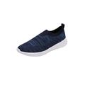 Extra Wide Width Men's Athletic Knit Stretch Sneaker by KingSize in Navy Marl (Size 9 EW)