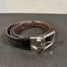 Nike Accessories | Nike Black Brown Reversible Men's Braided Woven Leather Belt | Color: Black | Size: Os