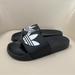 Adidas Shoes | New Adidas Trefoil Men’s Slide Sandals Size 13 | Color: Black/White | Size: 13