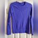 Athleta Tops | Athleta Tee Long Sleeve Womens Small Purple Crew Neck Cutout Top Euc | Color: Purple | Size: S