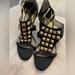 Michael Kors Shoes | Michael Kors Black And Gold Leather Heels | Color: Black/Gold | Size: 7.5
