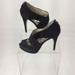 Michael Kors Shoes | Michael Kors Designer Mk Black Suede Open Toe Pumps Stiletto Heels 8.5m | Color: Black | Size: 8.5
