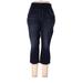 Lee Jeggings - High Rise Boot Cut Boyfriend: Blue Bottoms - Women's Size 18 - Dark Wash