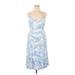Goa Beachwear By Japna Casual Dress - A-Line Scoop Neck Sleeveless: Blue Dresses - Women's Size X-Large