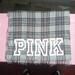 Pink Victoria's Secret Accessories | New Pink Victoria's Secret Blanket Scarf New Gray Plaid | Color: Gray/Pink/White | Size: Os