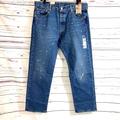 Levi's Jeans | Levis 501 ‘93 Jeans Men’s 42x32 Blue Splattered Paint Wash Denim Stretch. | Color: Blue | Size: 42