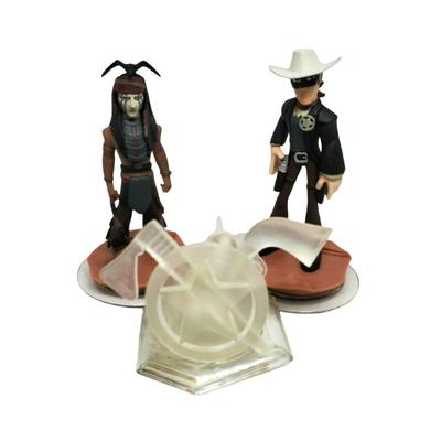 Disney Video Games & Consoles | Disney Infinity 1.0 Lone Ranger & Tonto W Crystal Figurines Playset Lot Of 3 | Color: Pink/Red | Size: Standard