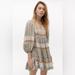 Free People Dresses | Extra Small Free People Cosy Striped Mini Dress Tan Orange White | Color: Orange/Tan | Size: Xs