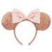 Disney Accessories | Minnie Mouse Sequin Ear Headband For Adults Rose Gold & Pink Disney | Color: Pink | Size: Os