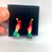 Disney Jewelry | Disney The Little Mermaid Aeriel Earrings From 1990’s | Color: Green/Red | Size: Os