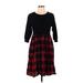 Torrid Casual Dress - Sweater Dress: Black Plaid Dresses - Women's Size Large Plus