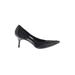 Circa Joan & David Heels: Slip-on Stiletto Cocktail Black Print Shoes - Women's Size 7 1/2 - Pointed Toe