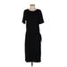 Gap Casual Dress - Midi: Black Solid Dresses - Women's Size Small