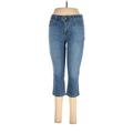 D.Jeans Jeans - Super Low Rise Boot Cut Cropped: Blue Bottoms - Women's Size 6 - Sandwash