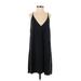 Silence and Noise Casual Dress - Popover: Black Solid Dresses - Women's Size Small