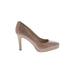 Tahari Heels: Pumps Stilleto Classic Tan Print Shoes - Women's Size 8 1/2 - Round Toe