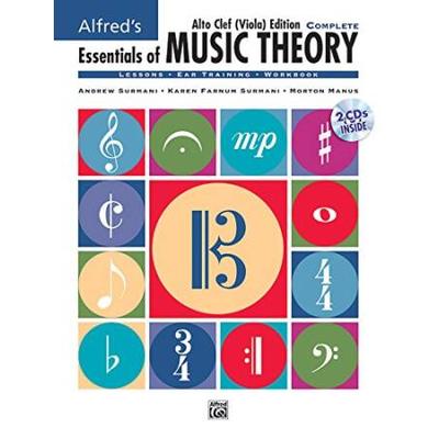 Alfreds Essentials of Music Theory Complete Book Alto Clef Viola Edition Comb Bound Book CDs