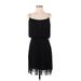 Aidan Mattox Casual Dress - Mini Scoop Neck Sleeveless: Black Print Dresses - Women's Size 4