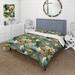 Designart "Tropical Toucan Tropical Pattern I" Floral Bedding Cover Set With 2 Shams
