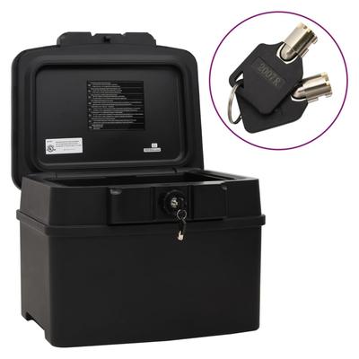 vidaXL Safe Box Black 17.3"x14.6"x13.4" Polypropylene - 17.3" x 14.6" x 13.4"