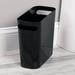 mDesign Multi-Piece Plastic Bathroom Set, Bowl Brush/Plunger and Trash Can - 10.75 X 5