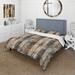 Designart "Rustic Farmhouse Weathered Planks " Abstract Bedding Cover Set With 2 Shams
