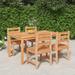 vidaXL 5/7/9 Piece Patio Dining Set Solid Wood Teak