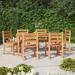 vidaXL Solid Wood Teak Patio Dining Set Seat 5/7 Piece 47.2"/63" Table Length