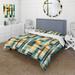 Designart "Yellow Chic Gingham Striped Pattern" Yellow Plaid Bedding Cover Set With 2 Shams