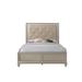 Susy Champagne Faux Leather Upholstered Tufted Panel Bed