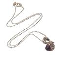 Blossoming Serenity,'Amethyst and Gold Accented Sterling Silver Pendant Necklace'