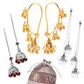 Jhumki Jewels,'Traditional Gemstone Jhumki Earrings Curated Gift Set'