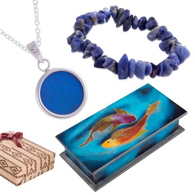 Sea Charm,'Handcrafted Blue-Toned Ocean-Inspired Curated Gift Set'