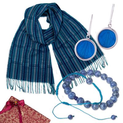 'Handcrafted Blue-Toned and Sodalite Jewelry Curated Gift Set'