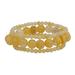 Healing Powers,'Handmade Yellow Calcite Beaded Stretch Bracelet from Brazil'