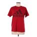 Adidas Active T-Shirt: Red Graphic Activewear - Women's Size Medium