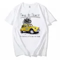 T-shirt imprimé de voiture de plein air pour hommes T-shirt blanc Hipster Mode Trip T Coalition