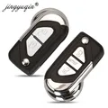 Jingyuqin-Boîtier de clé à distance rabattable pour Puegeot couvercle de boîtier de lame de clé VA2