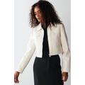 Faux Leather Patent Retro Crop Jacket