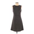 Marc New York Andrew Marc Casual Dress - A-Line High Neck Sleeveless: Gray Print Dresses - Women's Size 4
